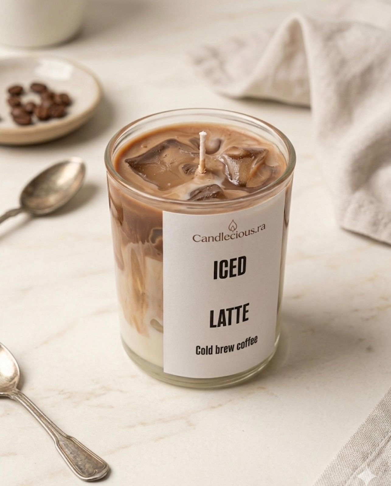 Iced latte candle