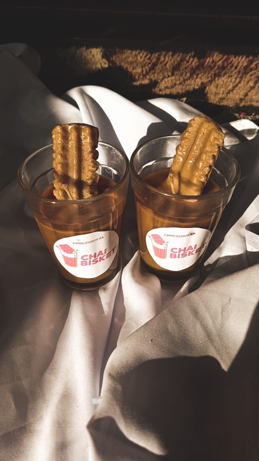 Chai biscuit candle