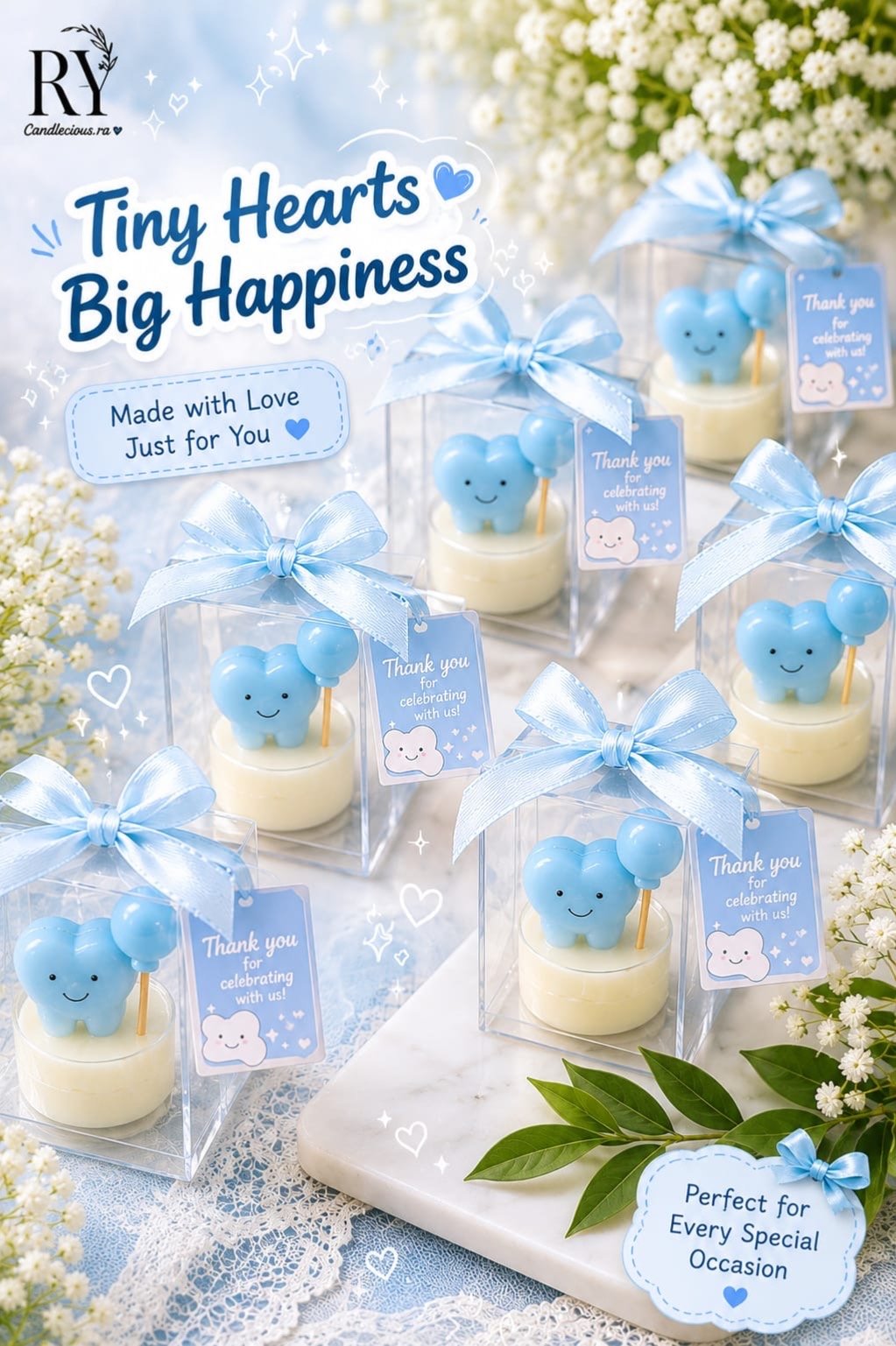Tooth candle with ballons 