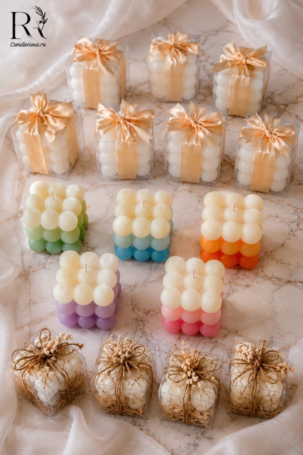 Large bubble candle